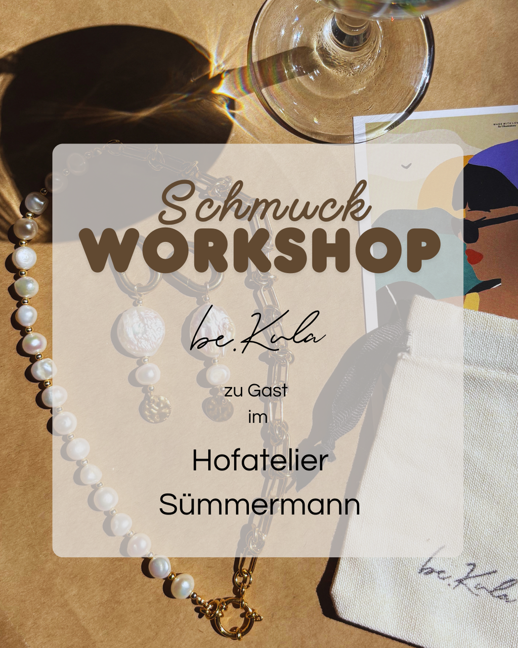 Schmuck Workshop im Hof Atelier auf Hof Sümmermann in Fröndenberg/Ruhr am 21.06.2026