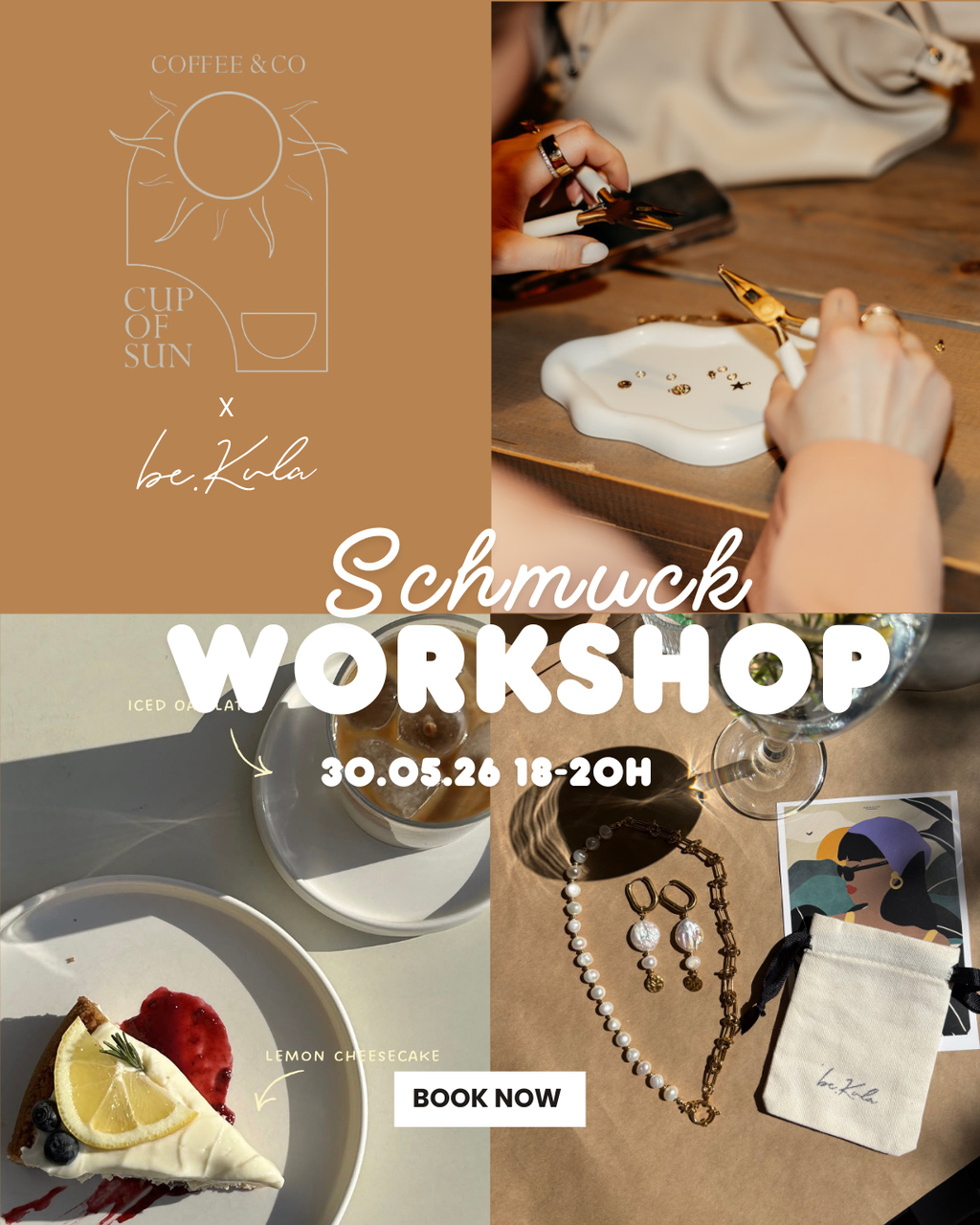 Schmuck Workshop im Café cup of sun Köln 30.05.2026
